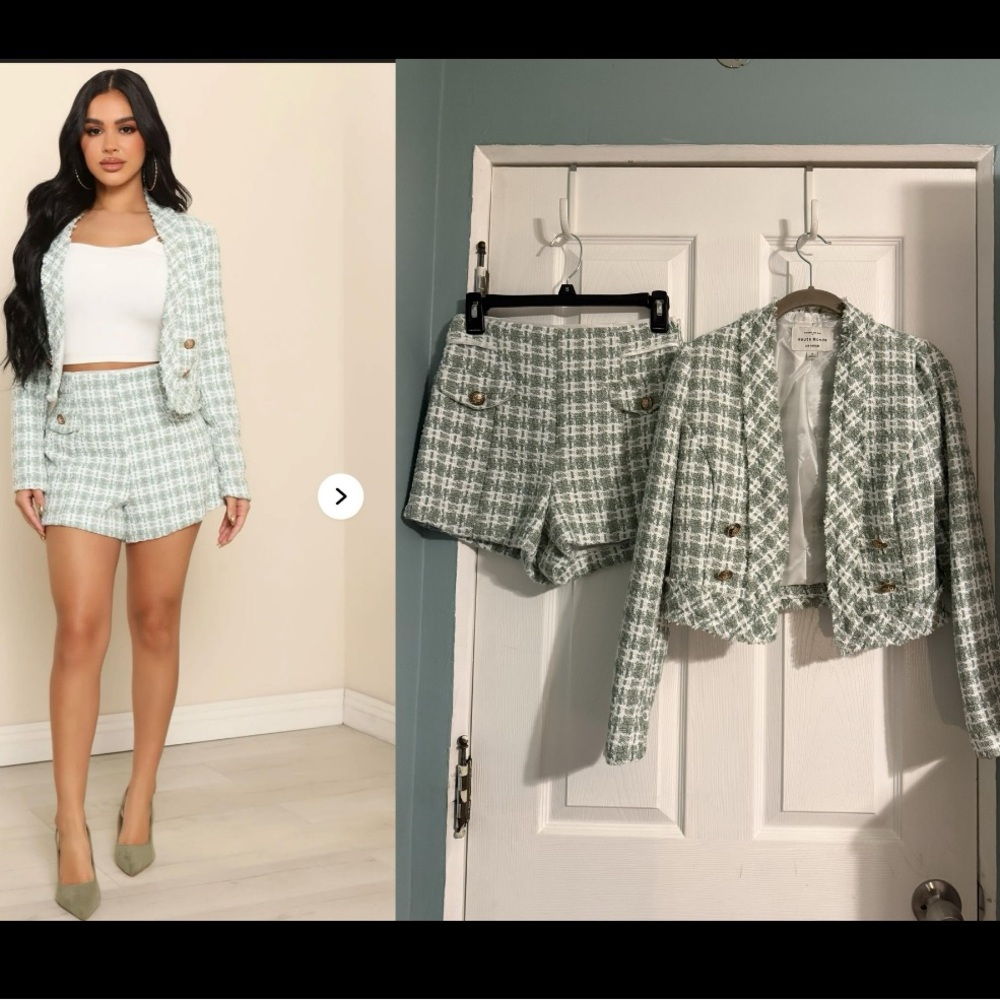 Fashion Nova Tweed Short Set